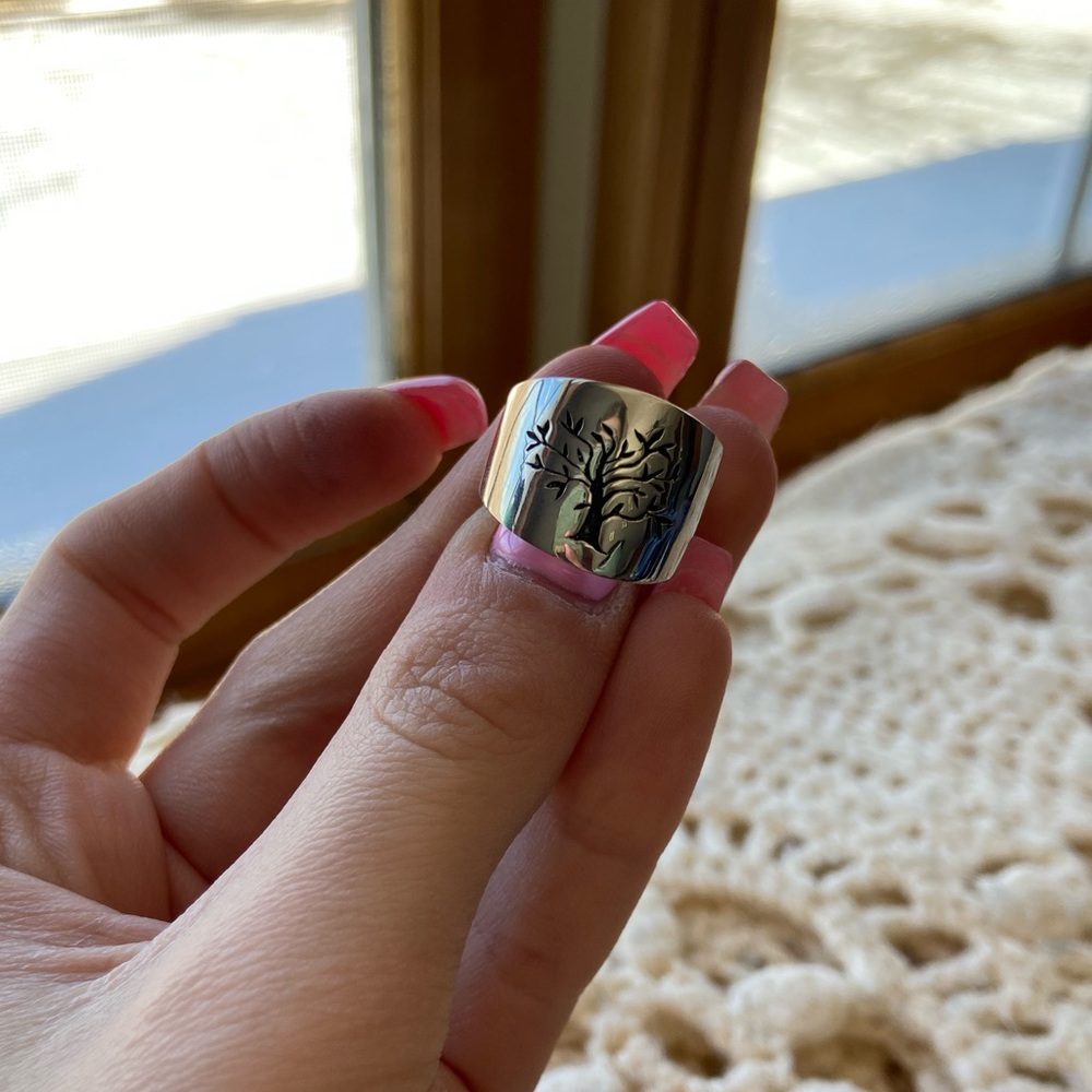 Family Tree Sterling Silver Ring
